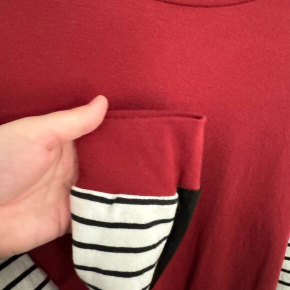 Unbranded Mediumweight Pullover Top Women's Approx Size Large Stripe Sleeves - Picture 2 of 3